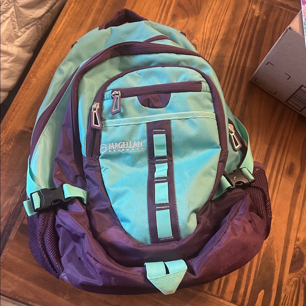 Magellan Outdoors Aqua and Plum Backpack